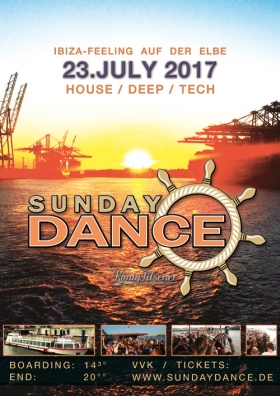 SunDay Dance Bootsparty Hafen Hamburg Elbe 2017