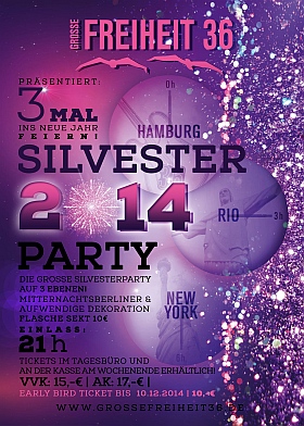 Silvester Party 2014 Grosse Freiheit 36 Hamburg