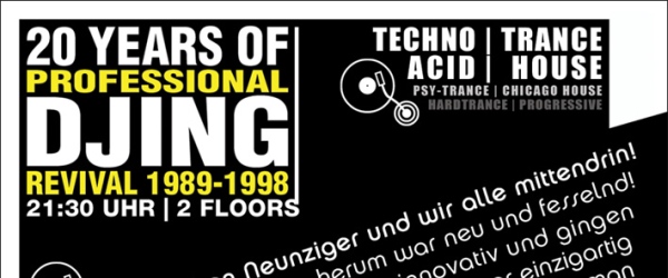 20 Years of professional DJing Edelfettwerk Hamburg 2015