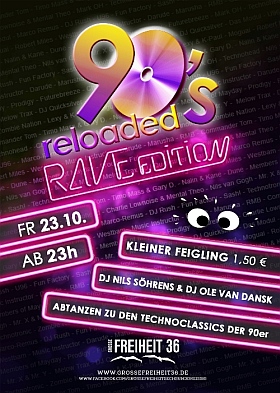 90s Reloaded Rave Edition 2015 Grosse Freiheit 36 Hamburg