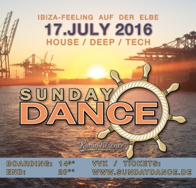 SunDay Dance Bootsparty Hafen Hamburg Elbe 2016