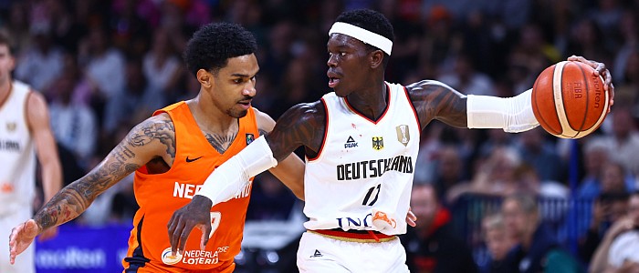 Deutschland Niederlande Basketball Testspiel Hamburg Dennis Schröder 2024